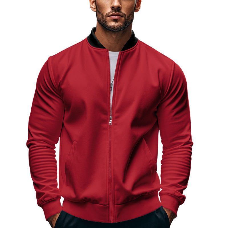Veste Zippée avec Poches pour Homme - Rouge