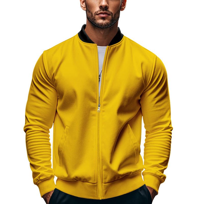 Veste Zippée avec Poches pour Homme - Jaune